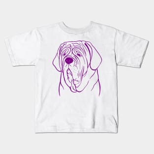 Neapolitan Mastiff (Lilac and Purple) Kids T-Shirt